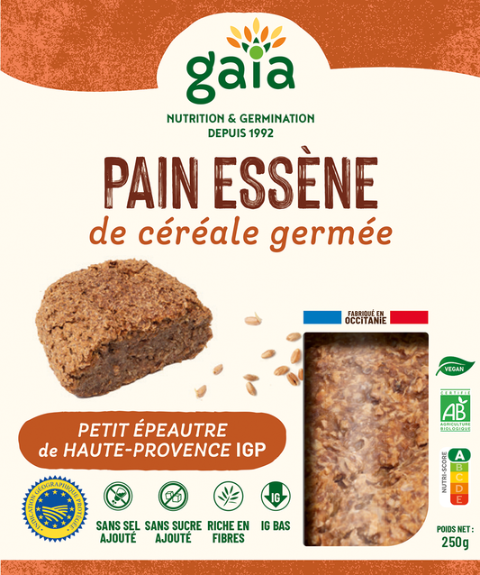 Gaia -- Pain essène de céréale germée petit épeautre igp de haute provence - 250 g