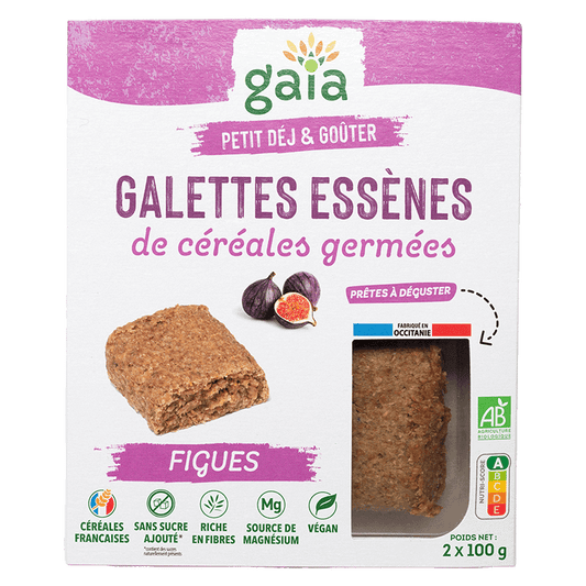 Gaia -- Galettes essènes de céréales germées figues - 2 x 100 g