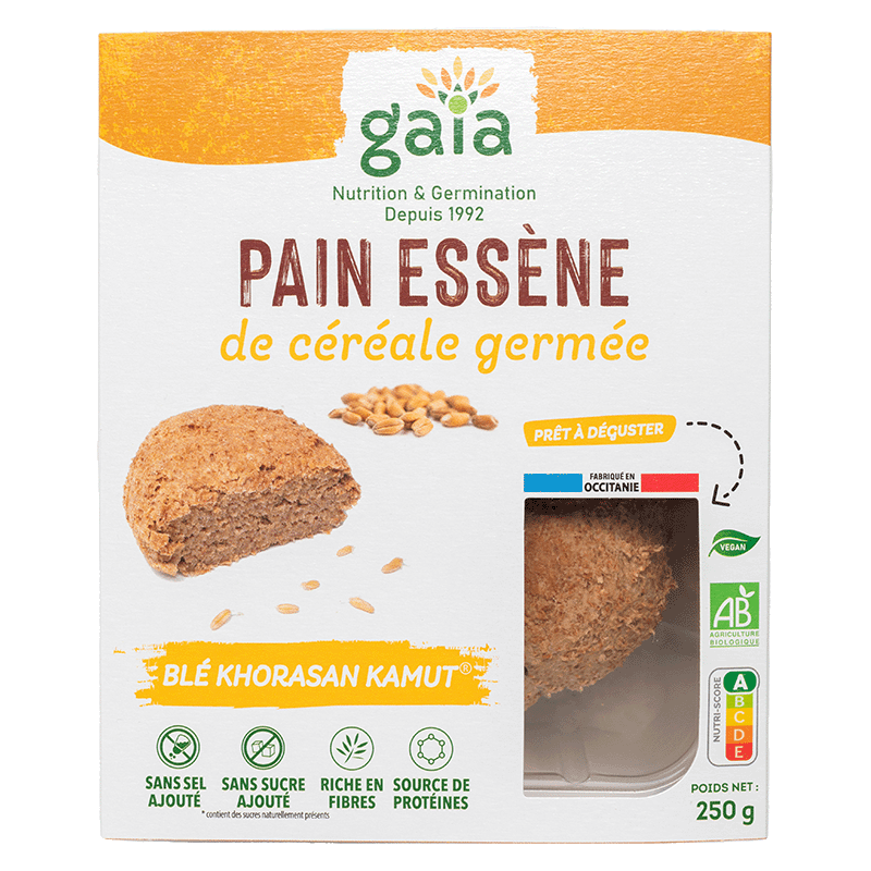 Gaia -- Pain essène de céréale germée blé khorasan kamut - 250 g