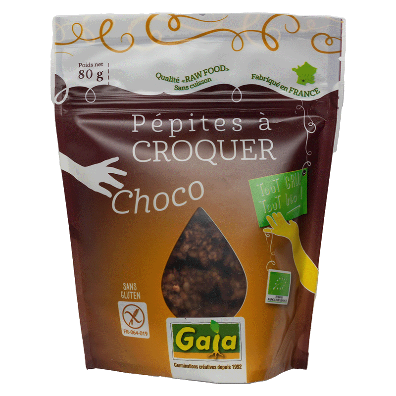 Gaia -- Pépites à croquer choco - 80 g