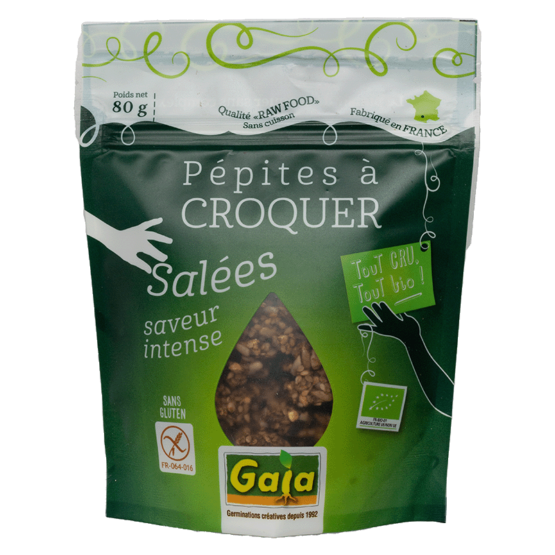 Gaia -- Pépites à croquer mix salé saveur intense - 80 g