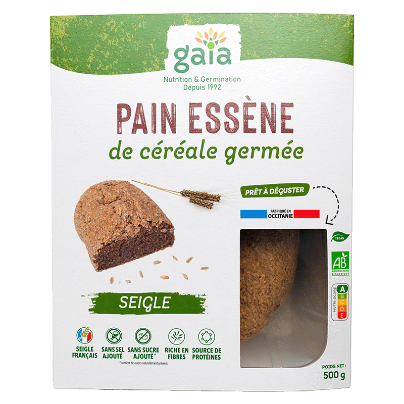 Gaia -- Pain essène de céréale germée seigle - 500 g