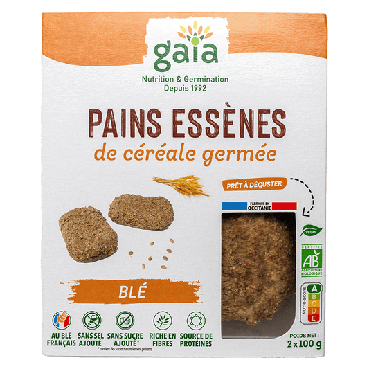 Gaia -- Pains essènes de céréale germée blé - 2 x 100 g